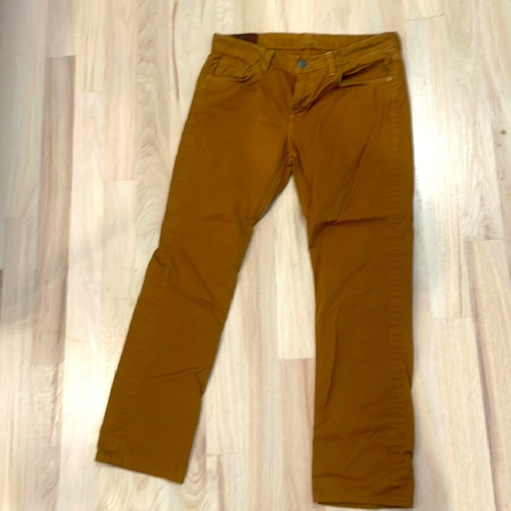 J Brand Kane slim straight mustard color jeans. It’s 2 times